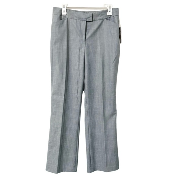 Calvin Klein Pants Women's 8 Gray Herringbone Pinstripe Career NWT - Picture 1 of 8